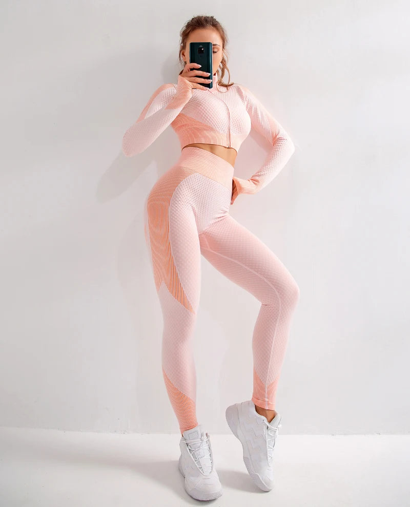 Cadore SculptMotion Set – High-Waist Leggings & Zip Performance Jacket