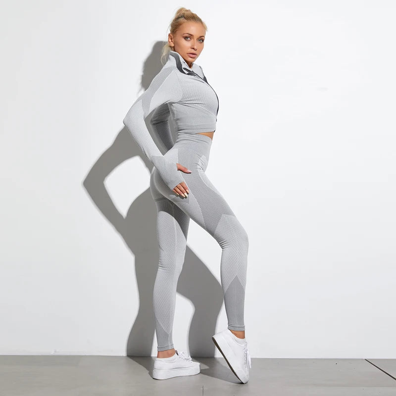 Cadore SculptMotion Set – High-Waist Leggings & Zip Performance Jacket