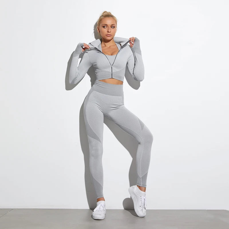 Cadore SculptMotion Set – High-Waist Leggings & Zip Performance Jacket