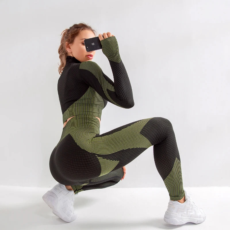 Cadore SculptMotion Set – High-Waist Leggings & Zip Performance Jacket