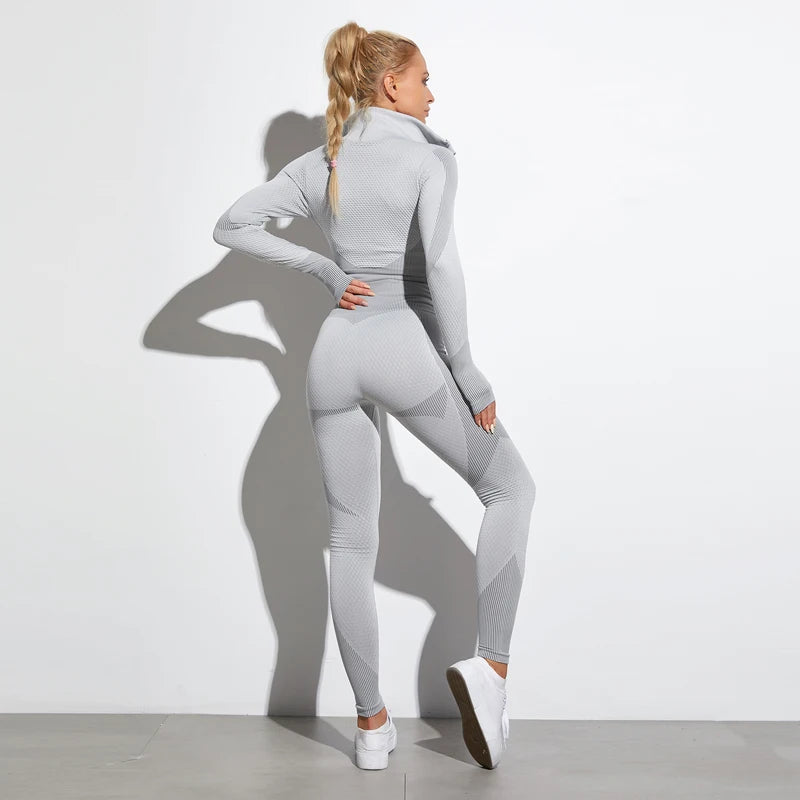 Cadore SculptMotion Set – High-Waist Leggings & Zip Performance Jacket