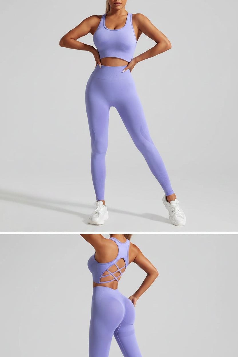 Cadore Motion Seamless Set – Leggings & Backless Crop Top