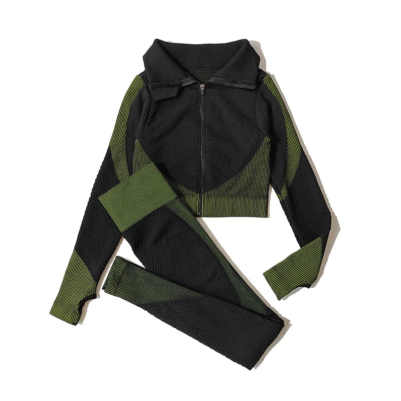 Cadore SculptMotion Set – High-Waist Leggings & Zip Performance Jacket