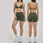 Cadore Seamless Tracksuit – Leggings & Sports Bra 2-Piece Set
