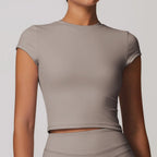 Cadore Seamless Fitness Set – Shorts, Top & Sports Blouse