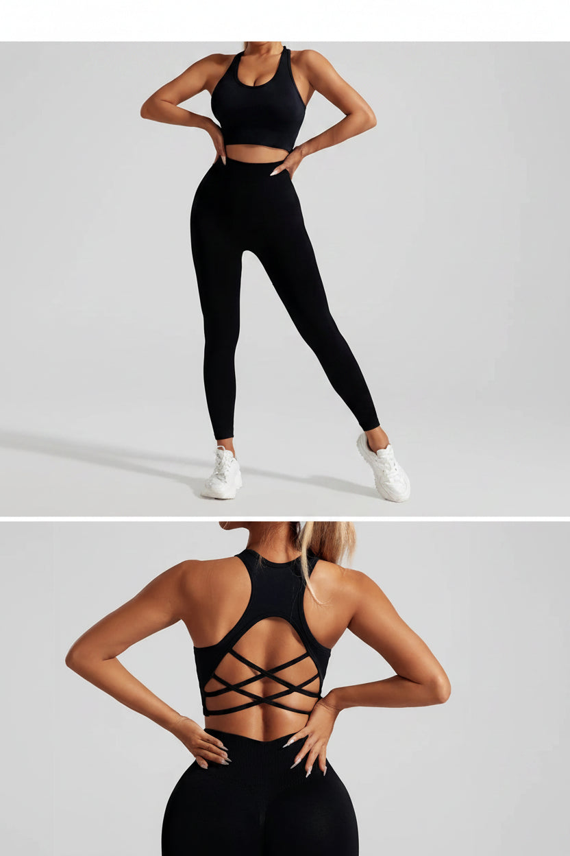 Cadore Motion Seamless Set – Leggings & Backless Crop Top