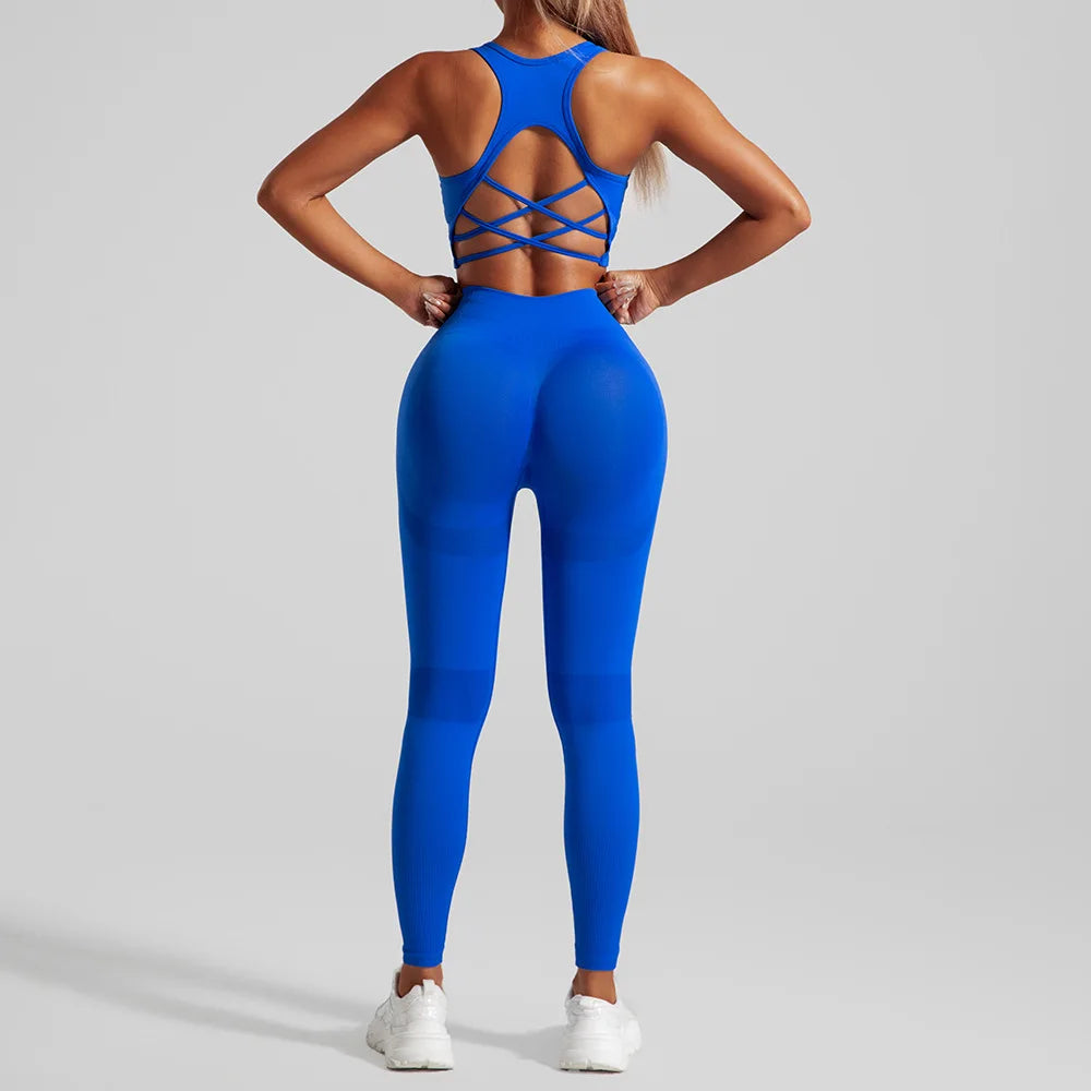 Cadore Motion Seamless Set – Leggings & Backless Crop Top