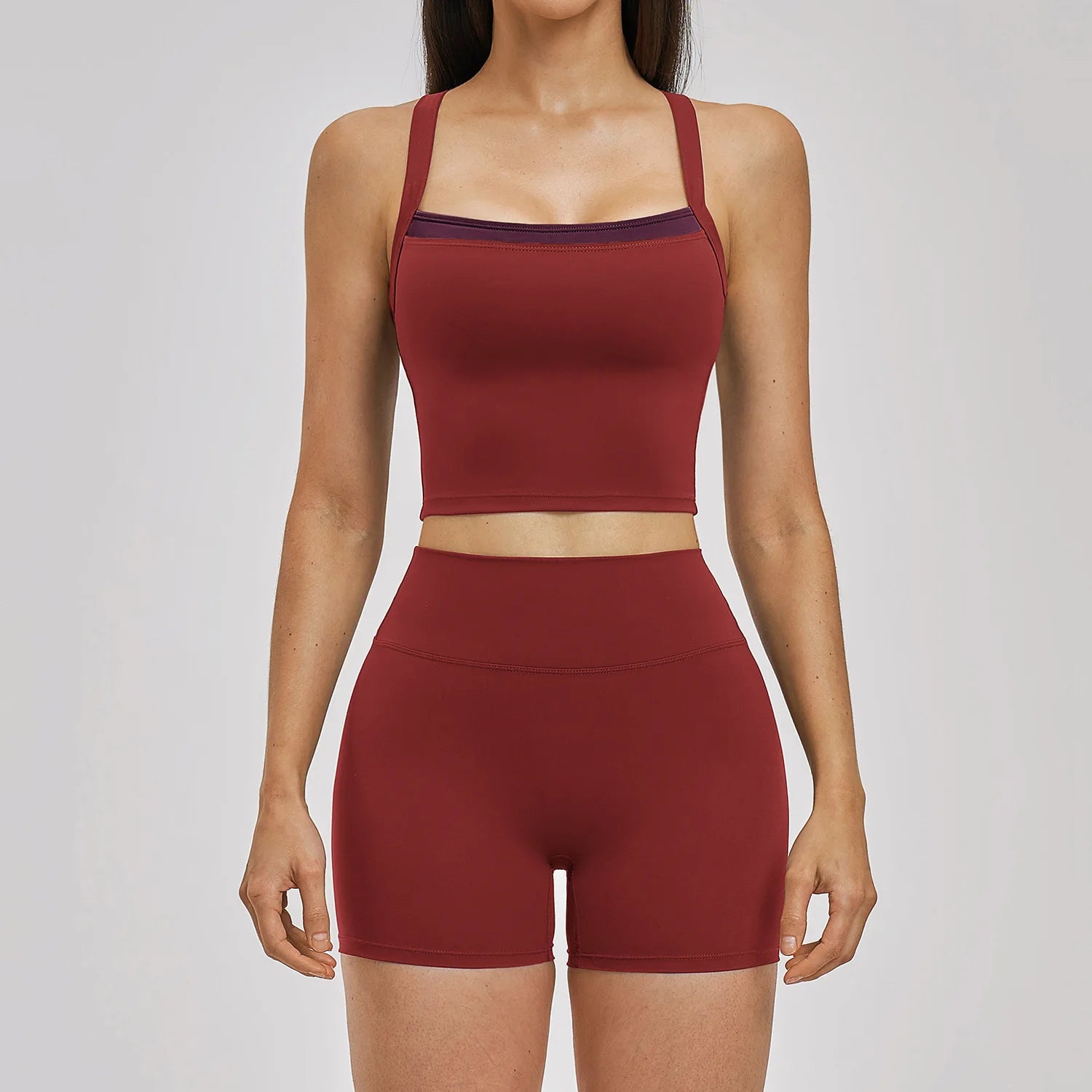 Cadore Seamless Set – Butt-Lifting Sleeveless Top & Shorts
