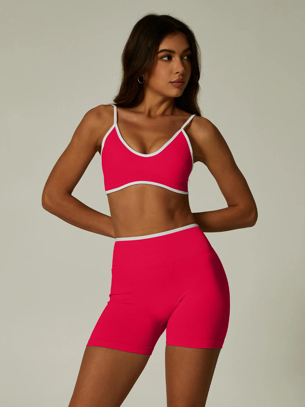 Cadore Contrast Trim Set – Sports Bra & Leggings or Shorts