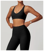 Cadore Seamless Fitness Set – Shorts, Top & Sports Blouse
