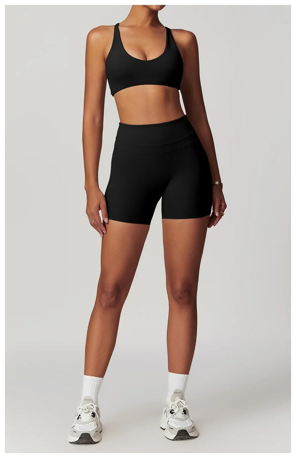 Cadore Seamless Fitness Set – Shorts, Top & Sports Blouse