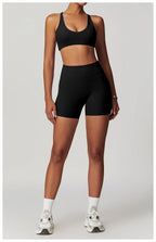 Cadore Seamless Fitness Set – Shorts, Top & Sports Blouse