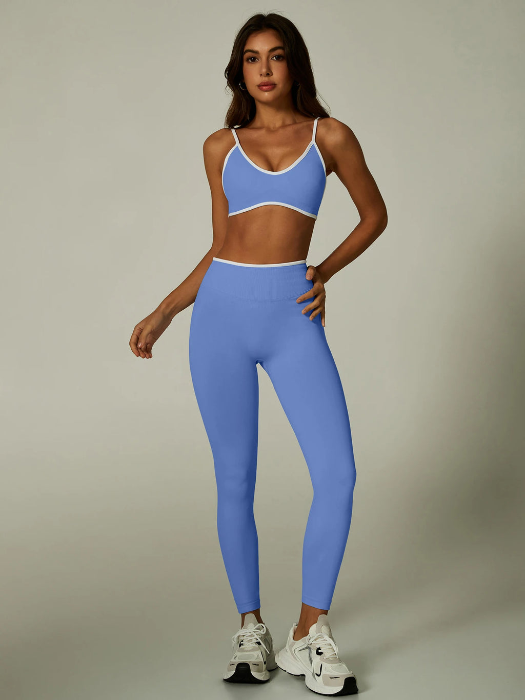 Cadore Contrast Trim Set – Sports Bra & Leggings or Shorts