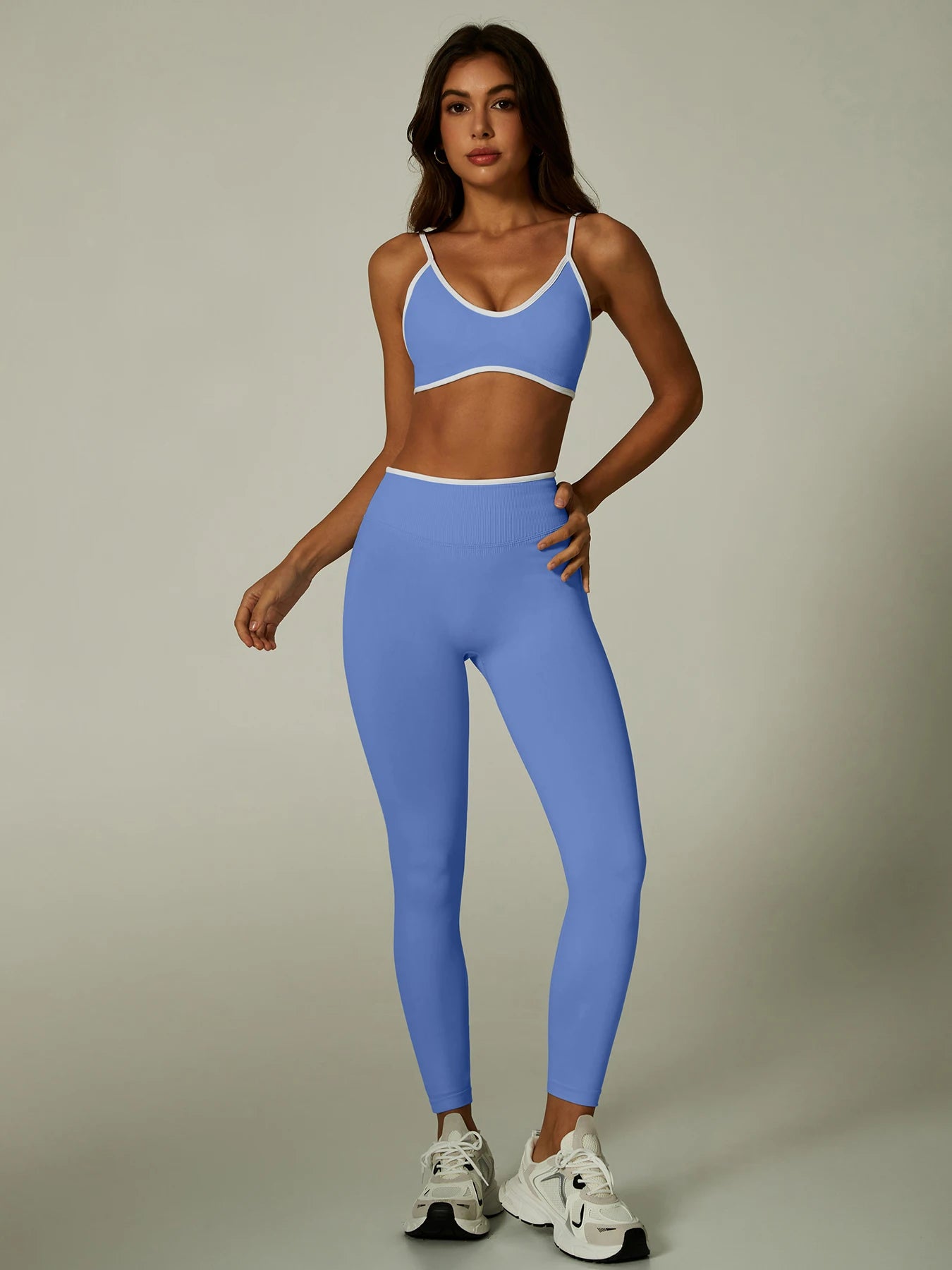 Cadore Contrast Trim Set – Sports Bra & Leggings or Shorts