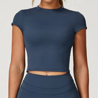 Cadore Seamless Fitness Set – Shorts, Top & Sports Blouse