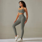 Cadore Motion Set – High-Waist Sculpt Leggings & Square Neck Crop Top
