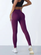 Cadore Striped Sculpt Leggings – High-Waist Athletic Fit