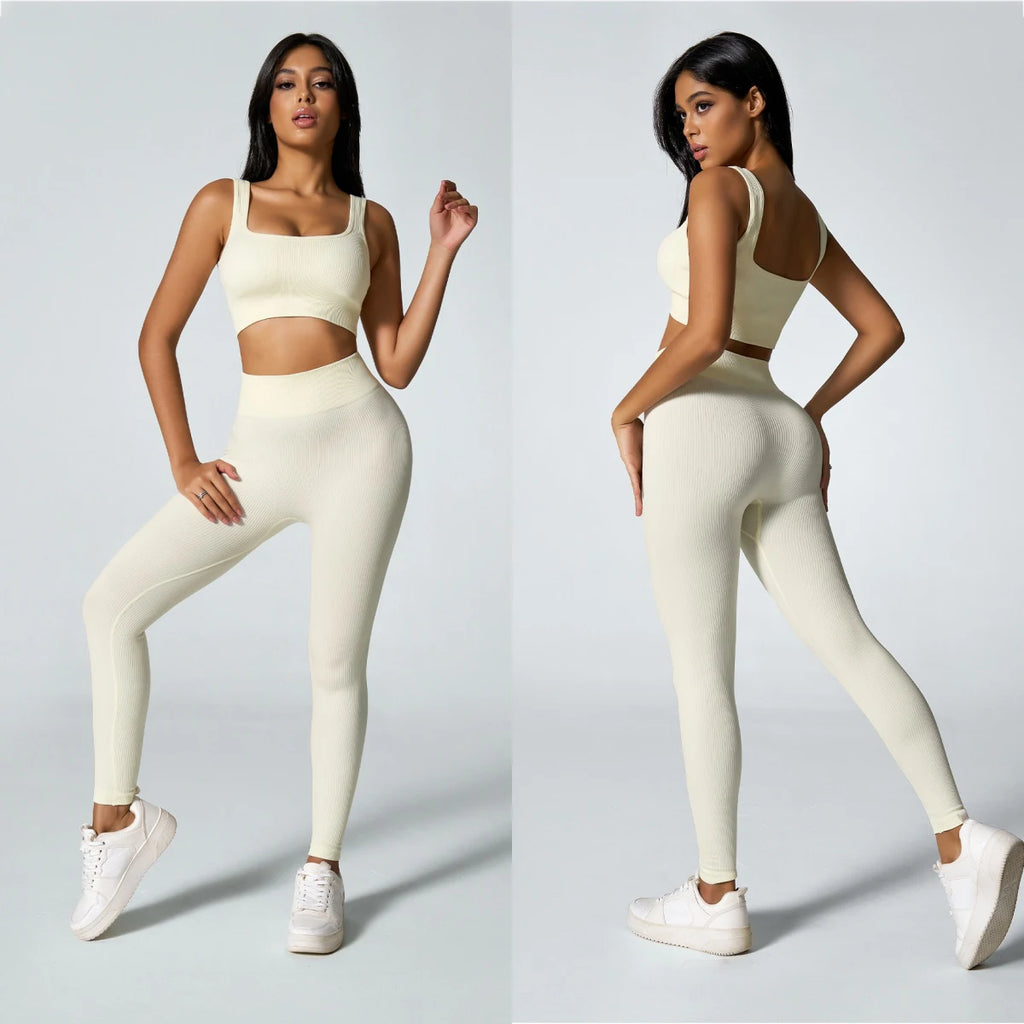 Cadore Peach Lift Set – Sports Bra & High-Rise Leggings