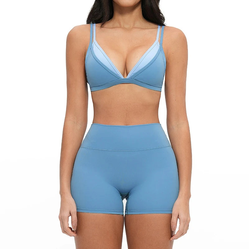 Cadore Seamless Tracksuit – Leggings & Sports Bra 2-Piece Set