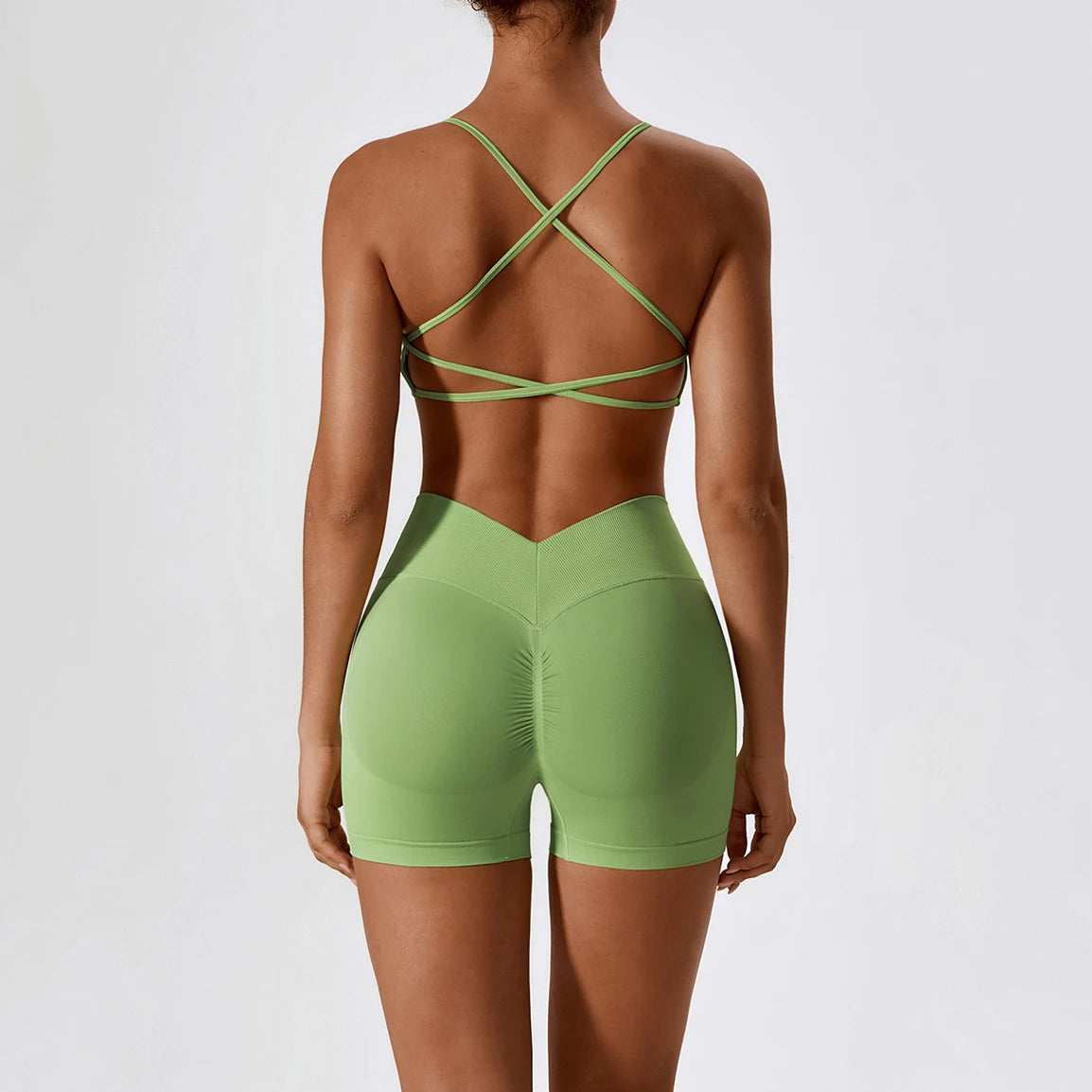 Cadore Seamless Sculpt Set – Butt-Lifting Shorts & Crop Top