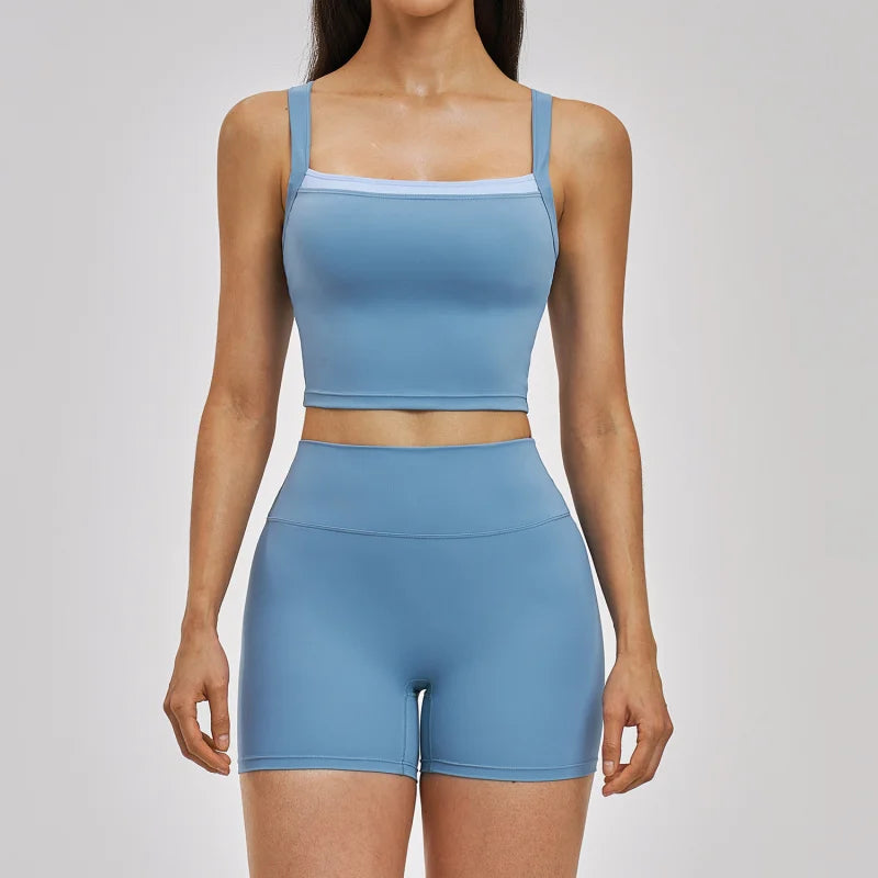 Cadore Seamless Set – Butt-Lifting Sleeveless Top & Shorts