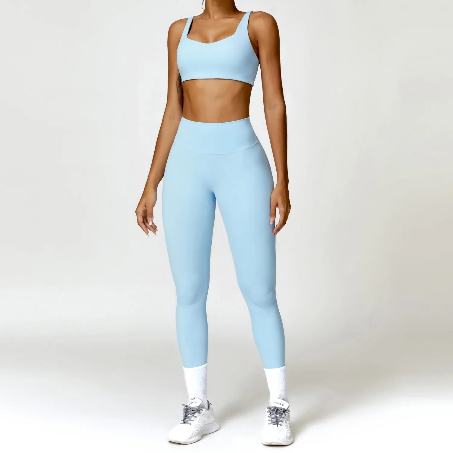 Cadore Long Sleeve Yoga Set – Leggings & Crop Top