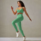 Cadore Motion Set – High-Waist Sculpt Leggings & Square Neck Crop Top