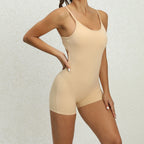 Cadore Seamless Fitness Set – Padded Crop Top & High-Waist Shorts