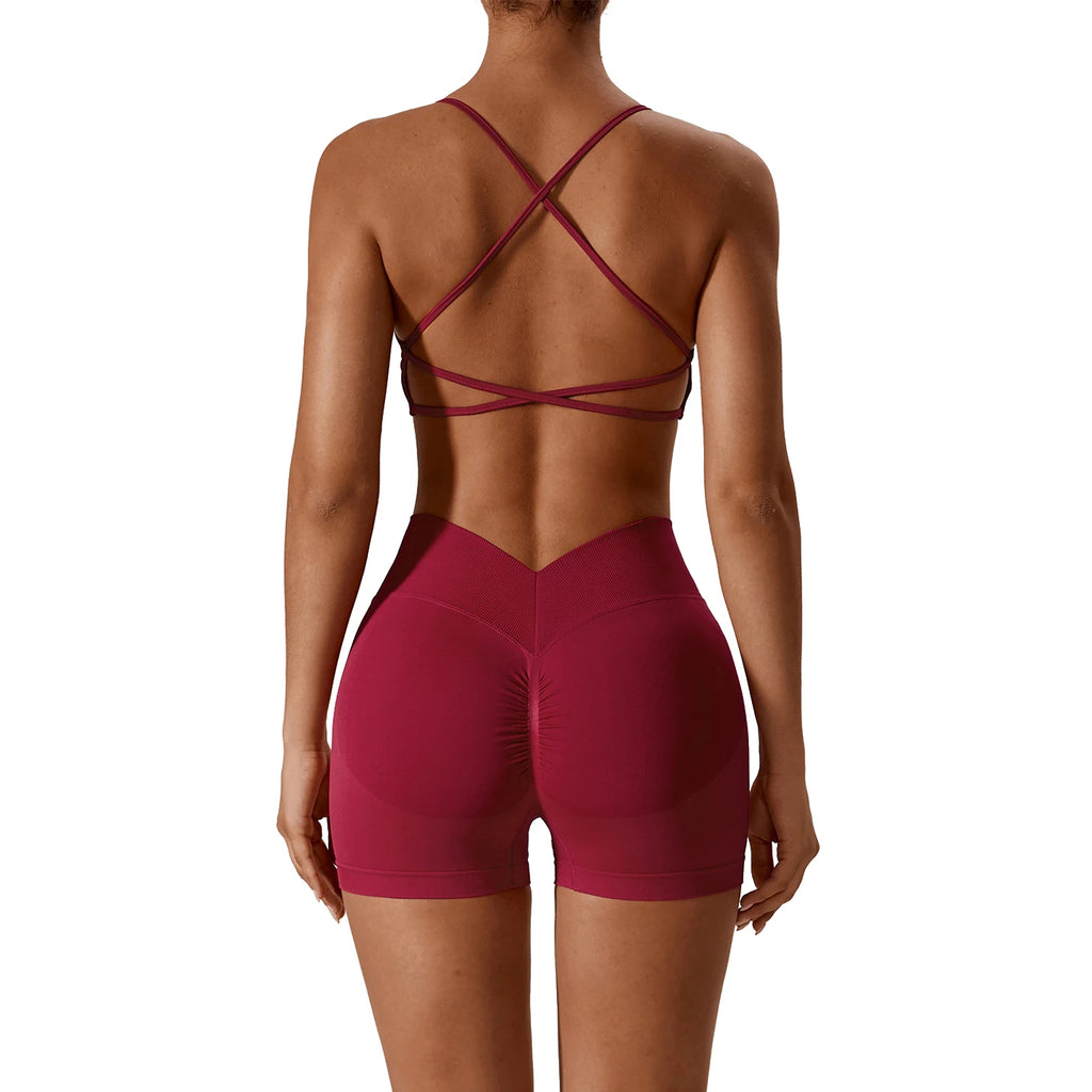 Cadore Seamless Sculpt Set – Butt-Lifting Shorts & Crop Top