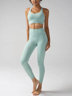 2 Pieces Women's Tracksuit Seamless Yoga Set Workout Sportswear Gym Clothing High Waist Leggings Fitness Sports Suits