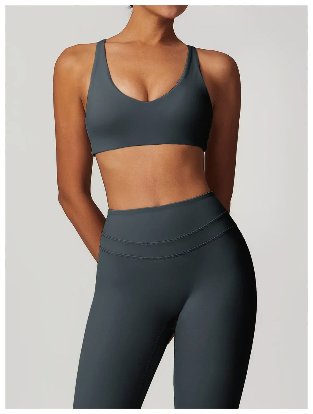 Cadore Seamless Fitness Set – Shorts, Top & Sports Blouse
