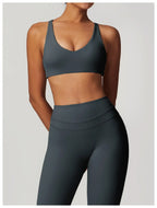 Cadore Seamless Fitness Set – Shorts, Top & Sports Blouse