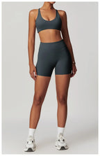 Cadore Seamless Fitness Set – Shorts, Top & Sports Blouse