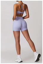 Cadore Seamless Fitness Set – Shorts, Top & Sports Blouse