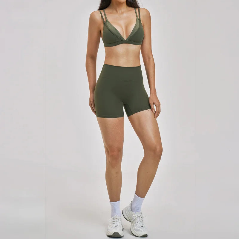 Cadore Seamless Tracksuit – Leggings & Sports Bra 2-Piece Set