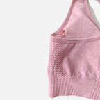 Cadore Seamless Ribbed Set – Yoga Top & High-Waist Shorts