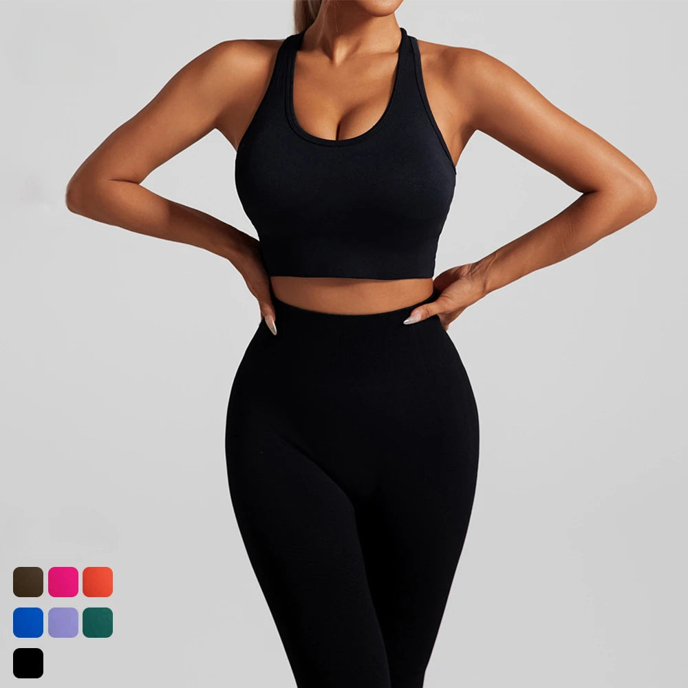 Cadore Motion Seamless Set – Leggings & Backless Crop Top