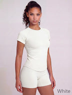 Cadore Active Set – Short Sleeve Top & Scrunch Shorts