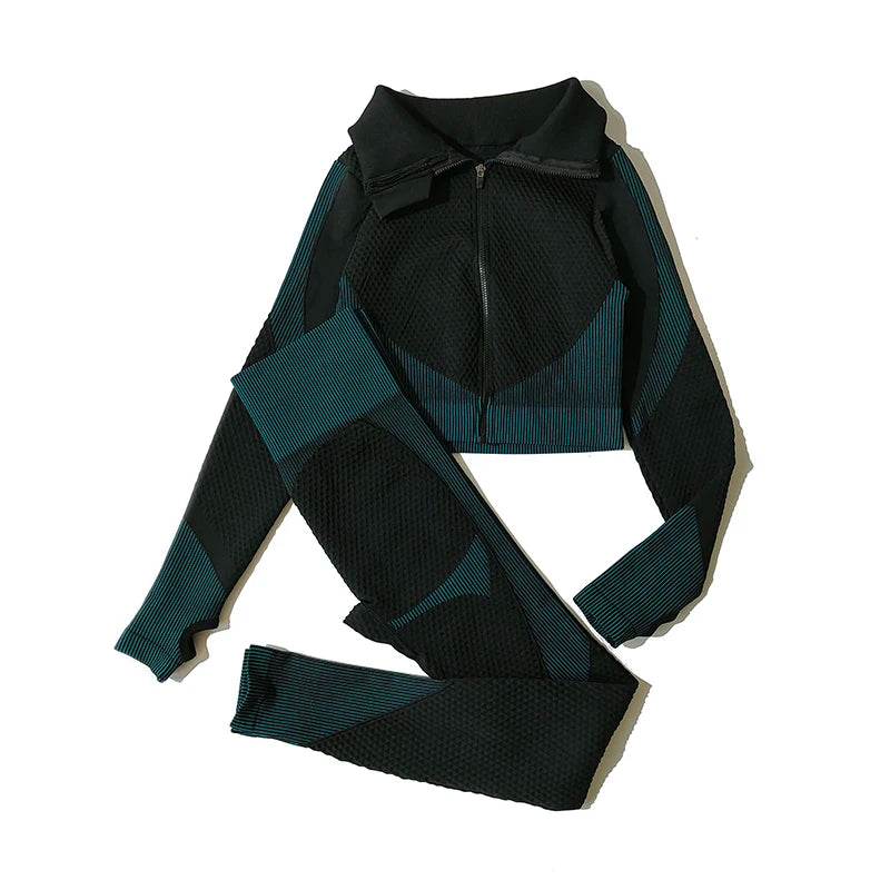 Cadore SculptMotion Set – High-Waist Leggings & Zip Performance Jacket