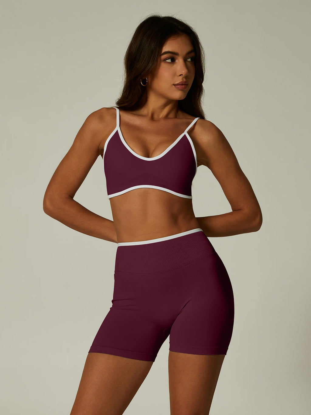 Cadore Contrast Trim Set – Sports Bra & Leggings or Shorts