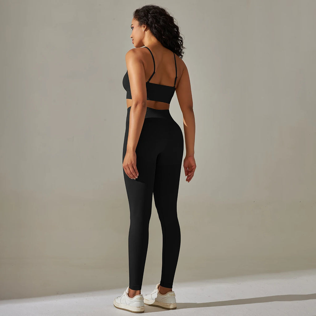 Cadore Motion Set – High-Waist Sculpt Leggings & Square Neck Crop Top