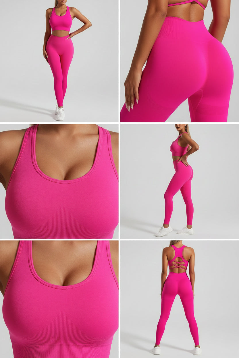 Cadore Motion Seamless Set – Leggings & Backless Crop Top