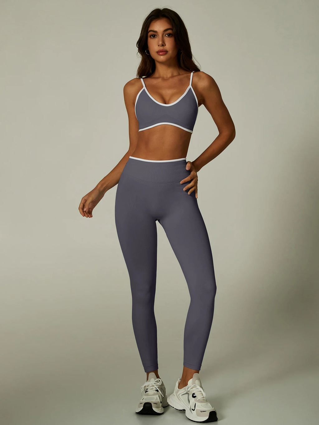 Cadore Contrast Trim Set – Sports Bra & Leggings or Shorts