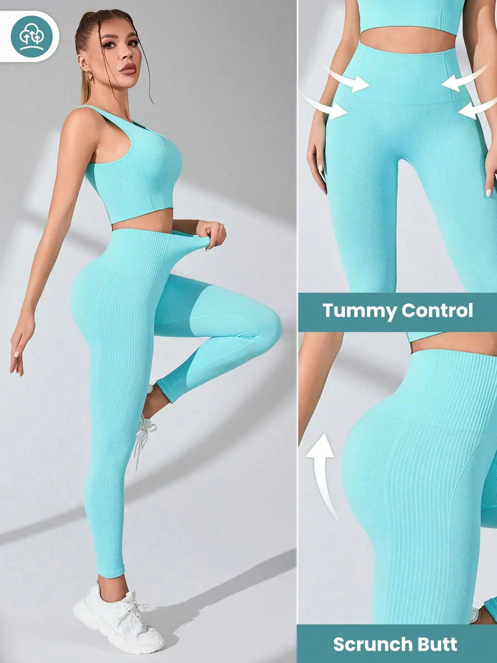 Cadore Cross-Strap Set – Leggings & Sports Bra