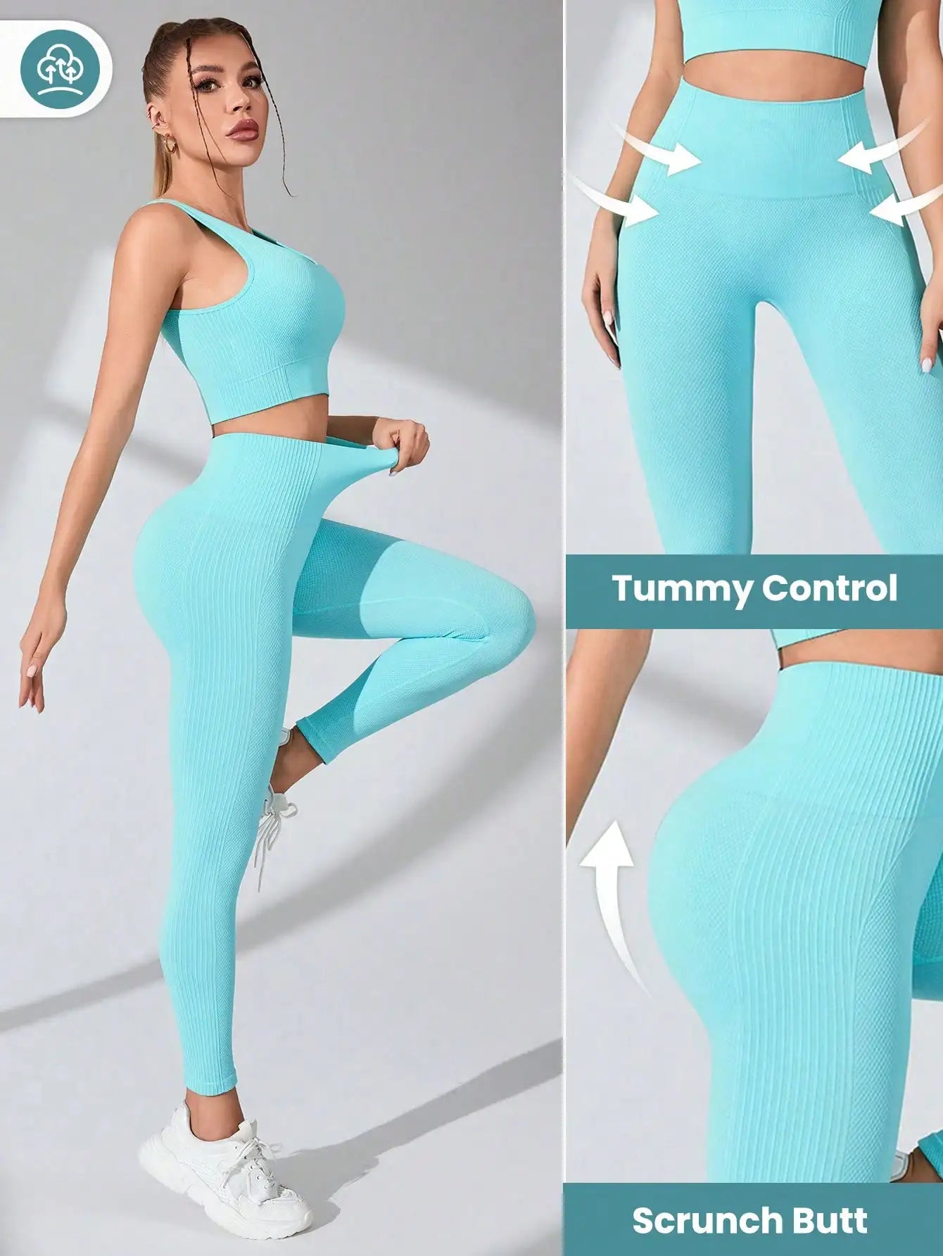 Cadore Cross-Strap Set – Leggings & Sports Bra