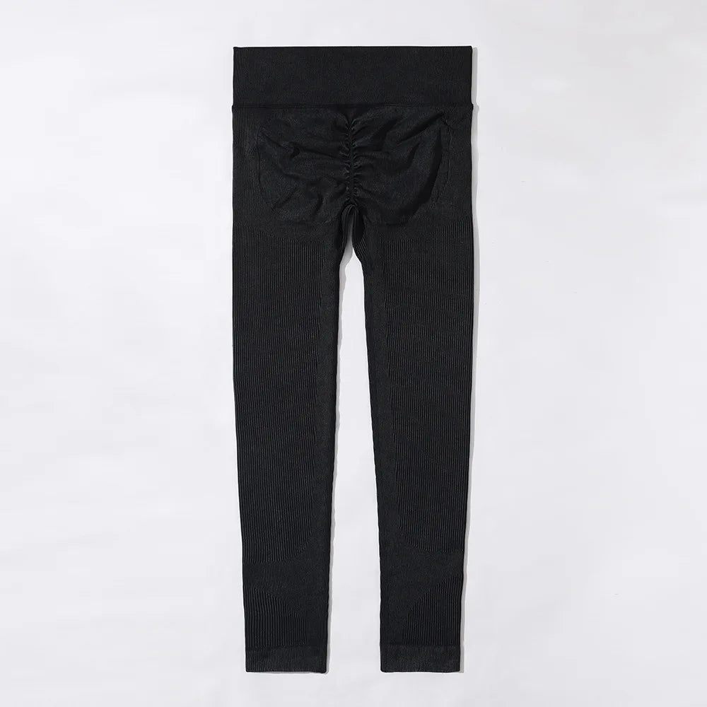 Black leggings on a white background