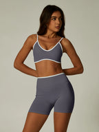 Cadore Contrast Trim Set – Sports Bra & Leggings or Shorts