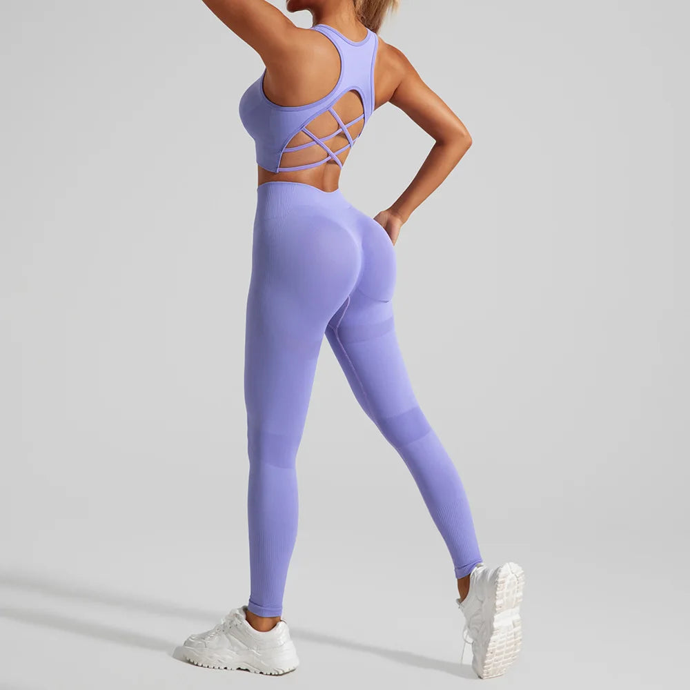 Cadore Motion Seamless Set – Leggings & Backless Crop Top