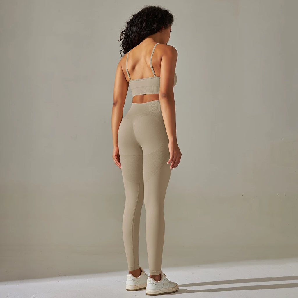 Cadore Motion Set – High-Waist Sculpt Leggings & Square Neck Crop Top