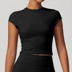 Cadore Seamless Fitness Set – Shorts, Top & Sports Blouse